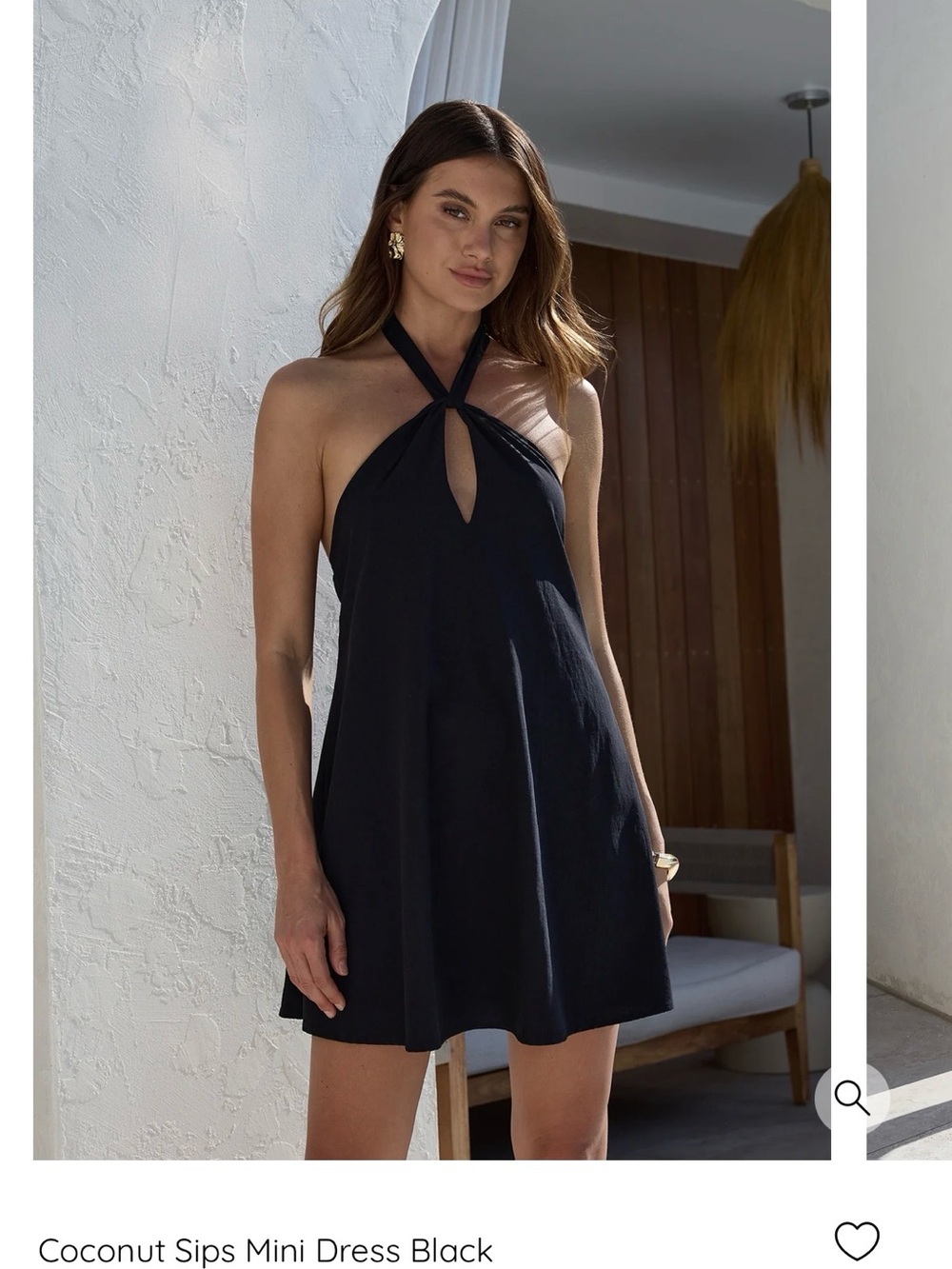 Fortunate One’s Black Halter Mini Dress - Picture 5 of 6